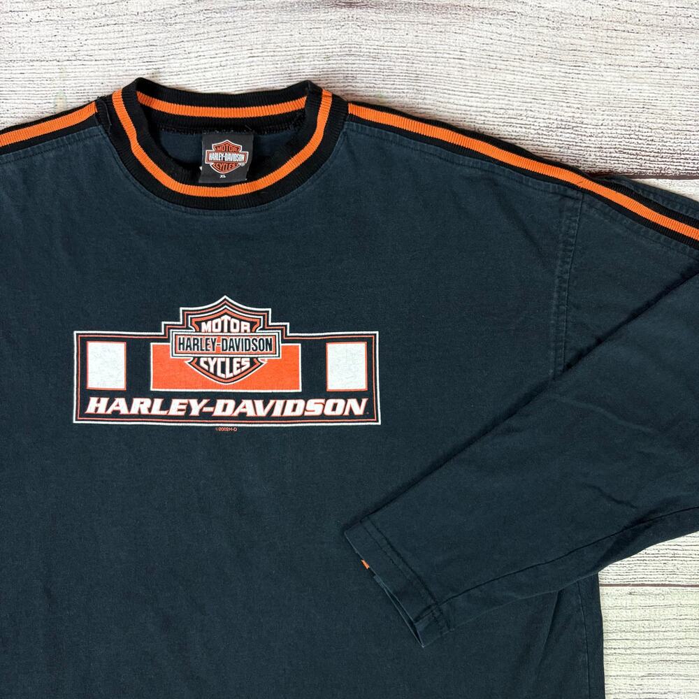 Vintage 2002 Harley Davidson Motorcycles Kansas City Long Sleeve Shirt